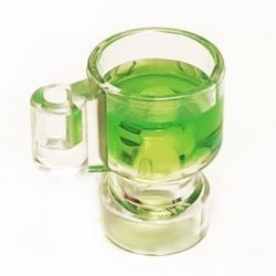 68495pb02-12 Kopje met groene drank transparant NIEUW *0L0000