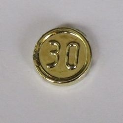 70501c-21G Munt 30 chroom goud gebruikt *1E020