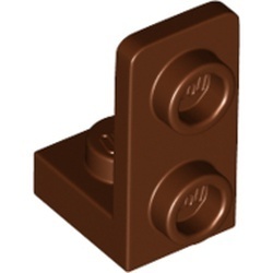 73825-88 Verbindingsplaat 1x1 - 1x2 in lengte naar boven bruin, roodachtig NIEUW *1B260