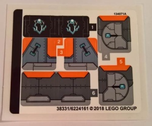 76102stk01 STICKER 76102 Thor's Weapon Crest NIEUW *0S0000