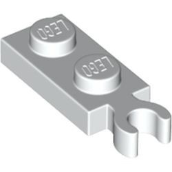 78256-1 Platte plaat 1x2 met clipVERTICALE GRIP korte einde (in verlengde) wit NIEUW *1B292