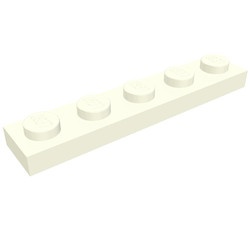 78329-1 Platte plaat 1x5 wit NIEUW *1B172