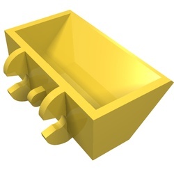 784-3G Graafschop klein glad 2x4x1 (zie arm 3314 en steen 3317) geel gebruikt *1E006