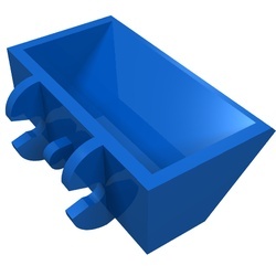 784-7G Graafschop klein glad 2x4x1 (zie arm 3314 en steen 3317) blauw gebruikt *1E006