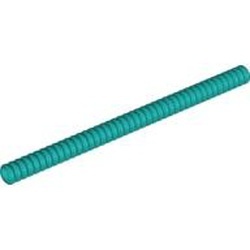 78c14-39G Slang geribbeld lengte 14 noppen turquoise, donker gebruikt *5D0000