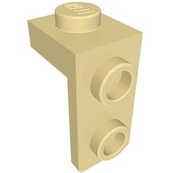 79389-2 Verbindingsplaat 1x1 - 1x2 in lengte naar beneden crème NIEUW *1B258