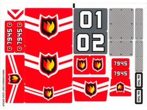 7945stk01 STICKER 7945 Brandweerstation NIEUW *0S0000