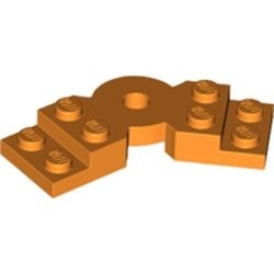 79846-4 Platte plaat 2x6x2/3 gebogen oranje NIEUW *5C017