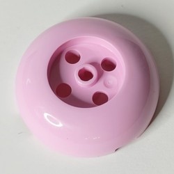 79850-104 Steen rond 4x4 dome top met verlaagd midden roze, helder NIEUW *5C067