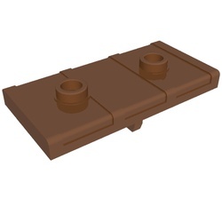 80835-88 Deksel kist plat met twee noppen bruin, roodachtig NIEUW *5K000