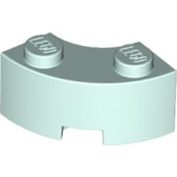 85080-152 Steen 2x2 gebogen (Macaroni) NIEUWE STIJL (andere bodem) aqua, licht NIEUW *1B065