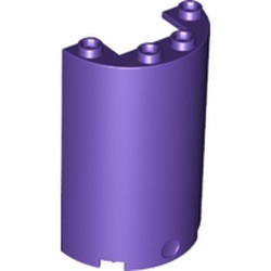 85941-89 Cylinder, half 2x4x5 met 1x2 uitsnede paars, donker NIEUW *