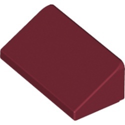 85984-59 Dakpan klein 30 graden 2x1x 2/3 (2 nop breed) rood, donker NIEUW *1B192