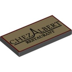 87079pb0159-11G Tegel 2x4 CHEZ ALBERT restaurant zwart gebruikt *5t14-03