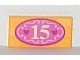 87079pb0210-110 Tegel 2x4 Huisnummer 15 oranje, lichthelder NIEUW *0K000
