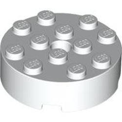 87081-1 Steen, rond 4x4 zonder gaten zijkant wit NIEUW *5D000