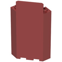 87421-59 Kasteelmuur 3x3x6 Hoek NIEUWE BODEM rood, donker NIEUW *