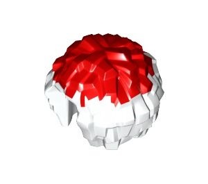 87997pb02-1 Pom-pom voor cheerleader wit/rood wit NIEUW *0B0000