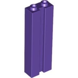 88393-89B BULK: 20x Steen 1x2x5 MET SLEUF paars, donker NIEUW *5K000