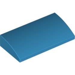 88930-153 Dakpan gebogen 2x4x2/3 geen noppen, MET bodemtubes blauw, donkerazuur NIEUW *5K000