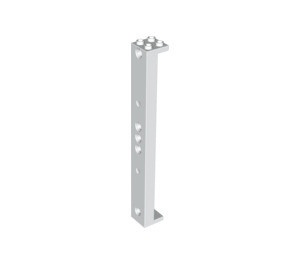 91176-1 Pilaar 2x2x13 met 5 pins gat wit NIEUW *
