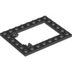 92107-11 Platte plaat 6x8 met trapgat voor luik lnge scharnier zwart NIEUW *3R0000