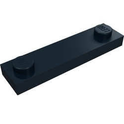 92593-11 Platte plaat 1x4 twee noppen buitenkant zwart NIEUW *1B352