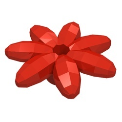 93081 e-5 Friends bloem met 7 blaadjes rood NIEUW *0L0000
