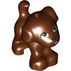 93088pb07-88 Staande hond met uitstekende tong bruin, roodachtig NIEUW *0D000
