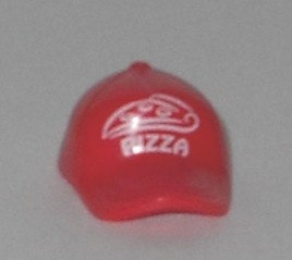 93219pb07-5 Cap met gebogen klep, PIZZA rood NIEUW *0L0000