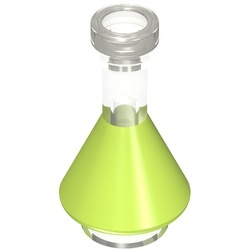 93549pb05-12 Laboratorium kolf met lime vloeistof transparant NIEUW *0D0000