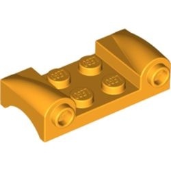 93590-110 Plaat 2x4 met spatbord MET RONDE KOPLAMPEN oranje, lichthelder NIEUW *5A020