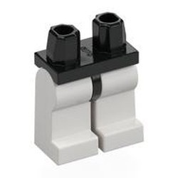 970c01-11 Benen wit, heupen zwart wit NIEUW *2B000