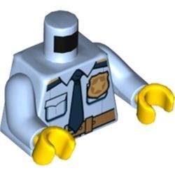 973pb2600c01-105 Torso, poltiee shirt met gouden badge blauw, lichthelder NIEUW *0B0000