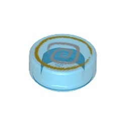 98138pb003-14 Tegel 1x1 ROND Ninjago Hypnobrai transparant donkerblauw NIEUW *0L0000