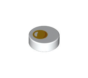 98138pb088-1 Tegel 1x1 ROND met gebakken ei wit NIEUW *0L0000
