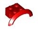 98282-5 Spatbord/sierboog 4 x 2 1/2 x 1 (LAGE boog) rood NIEUW *0B001
