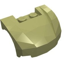 98835-155 Motorkap 3x4x1 2/3 gebogen voorkant groen, olijf NIEUW *0B003