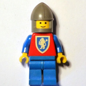 cas114G Crusader Lion - Chin-Guard, blauwe benen gebruikt *0M0000