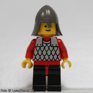 cas148G Scale Mail - rode, zwarte benen met rode heupen, donkergrijze helm gebruikt *0M0000