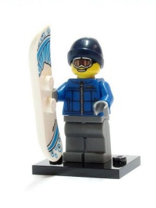 col05-16 Snowboader met snowboard NIEUW *0M0000