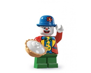 col05-9 Kleine clown met taart en voetstuk NIEUW *0M0000