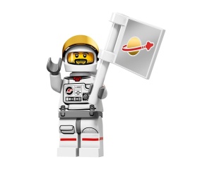 col15-2 Astronaut met vlag en voetstuk NIEUW *0M0000