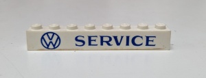 crssprt01pb05-1G Steen 1x8 ZONDER bodemtubes VW Service wit gebruikt *5V07-01
