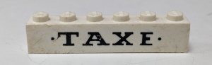 crssprt02pb37-1G Steen 1x6 ZONDER bodemtubes TAXE en punten wit gebruikt *5V05-04