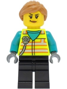 cty1464 Treinmachinist, vrouw, neongeel veilogheidsvest NIEUW *0M0000