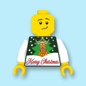 CUS9066 Torso (zonder hoofdje) Foute kersttrui Merry Christmas 2 wit *0A000