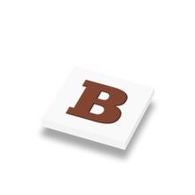 CUSE8003 Tegel 1x1 met chocoladeletter B *0A000