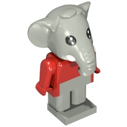 fab5bG Olifant 2, rode trui gebruikt *2R000