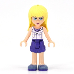 frnd163 Friends-Stepanie, donkerpaarse rok, witte trui NIEUW *2M0000